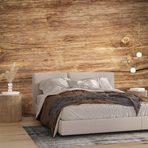 Fototapete Braunes brett mit Holzmaserung