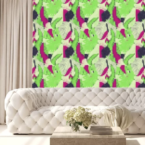 Tapete Vektor, nahtlos, tropisch, exotisch, modisch, stilvoll, modisch, Muster von exotischen, tropischen Anlagen und grünen Abstufungen. anwendbar in Werbedrucken, Drucken.