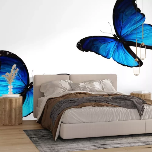 Sticker Blaue Schmetterlinge in Bewegung