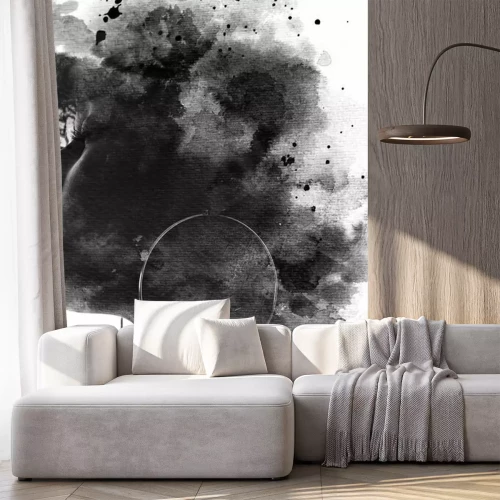 Fototapete Eine Frau in Schwarz in einem künstlerischen Porträt