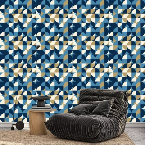 Tapete Mid-Century Abstract Vector Pattern Design