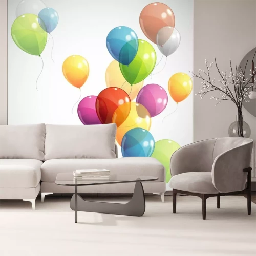 Fototapete Bunte 3D-Luftballons