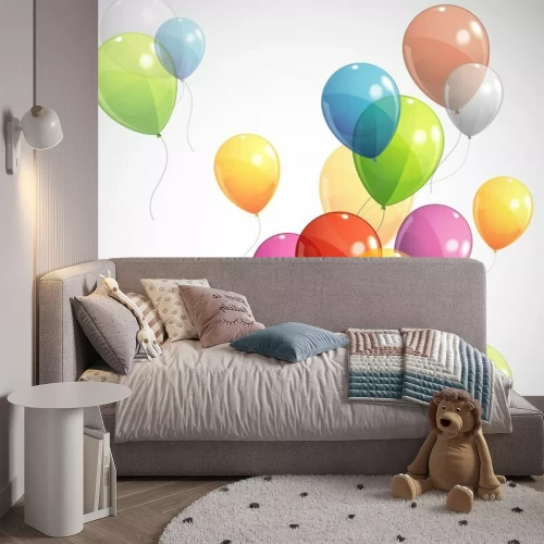 Fototapete Bunte 3D-Luftballons
