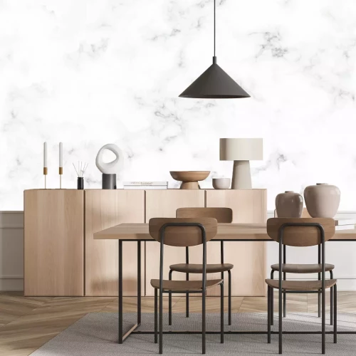 Fototapete Weiße Wand aus Marmor