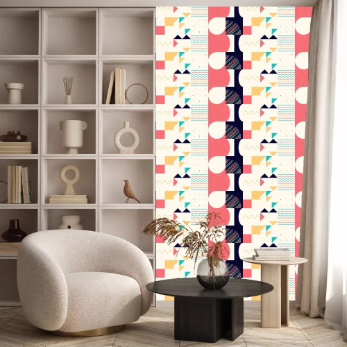 Tapete Bauhaus Retro klassisches Muster