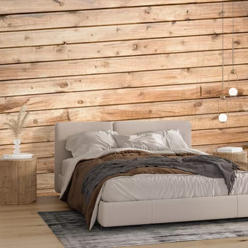 Fototapete Holz Vintage horizontale beige Bretter