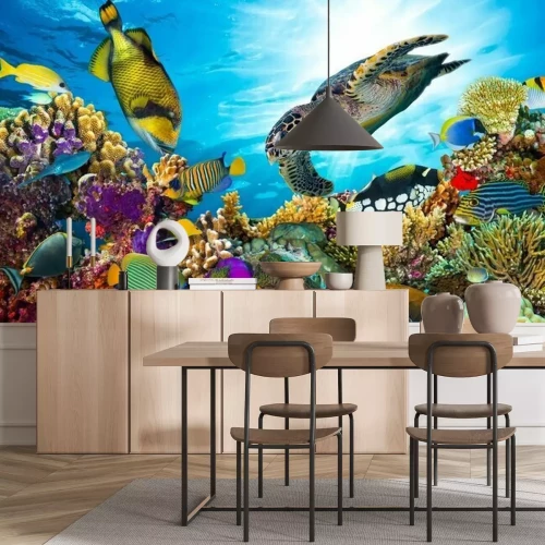 Fototapete Korallenriff und Meerestiere