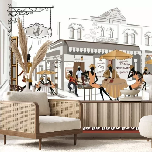 Fototapete Londoner Cafeteria