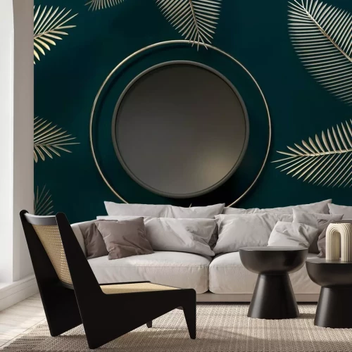 Fototapete Palmenblätter 3d im Glamour-Stil