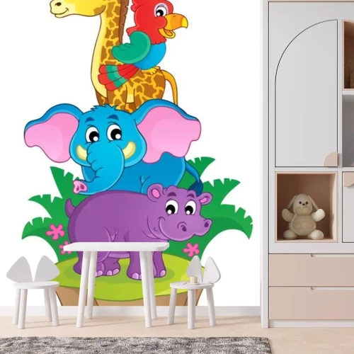 Sticker Cute African Tiere theme image 3