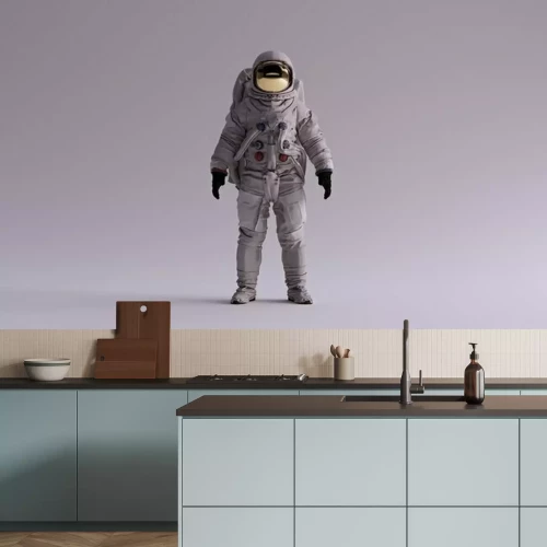 Fototapete Astronaut vor grauem Hintergrund