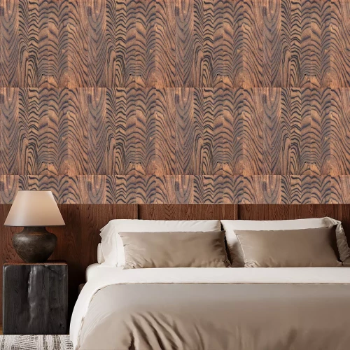 Tapete Behandelter hölzerner Hintergrund, gestreifte hölzerne Beschaffenheit, frisch-farbige Ulme, malen braunen Fleck