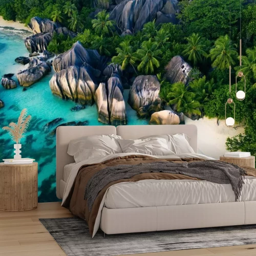 Fototapete Tropischer Strand der Seychellen