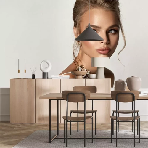 Fototapete Porträt einer Frau mit Halskette und Ohrringen