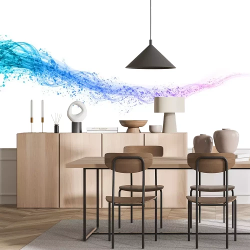 Sticker Blau-violetter Wirbel, der Musik darstellt Grafik