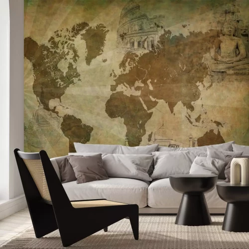 Sticker Antike Reisekarte