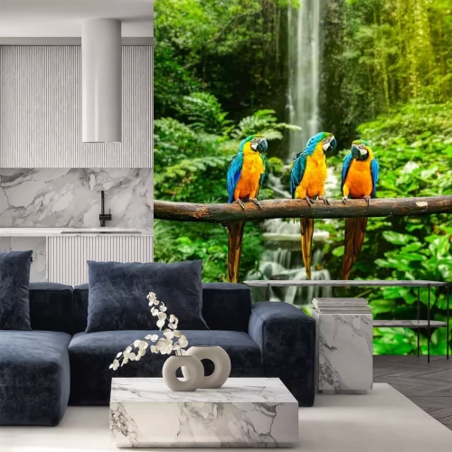 Fototapete Auf Ast sitzende Tiere