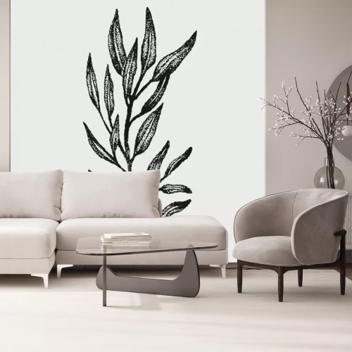 Sticker hand drawn monochrome botanical style plant vector illustrations in stippling technique . simple isolated floral and herb elements for graphic design, invitations, posters, tattoos. 