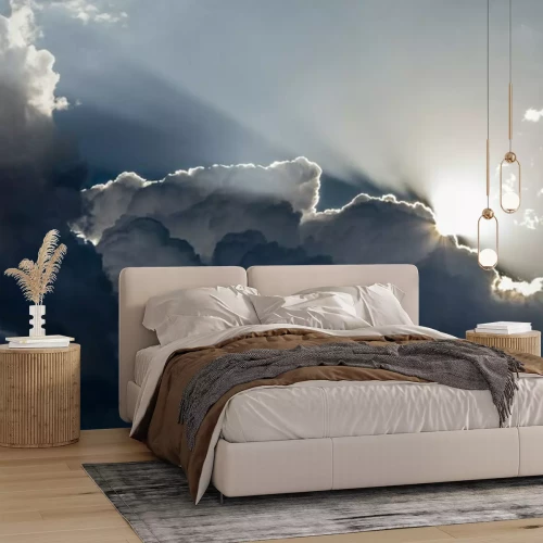 Fototapete Licht, das durch Wolken dringt