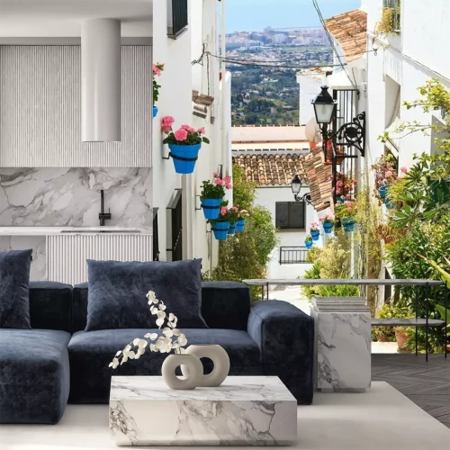 Fototapete Gasse mit schöner Aussicht