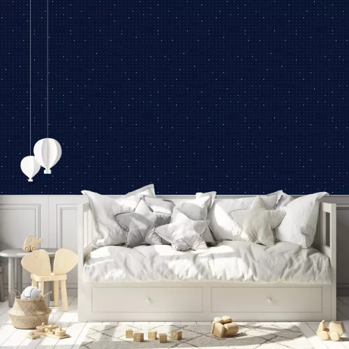 Tapete Dekorative Punkte auf dunklem Hintergrund