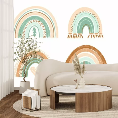 Sticker Rustikale Regenbogengrafik