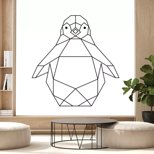 Sticker Schwarzer und weißer Vogel Pinguin 3D