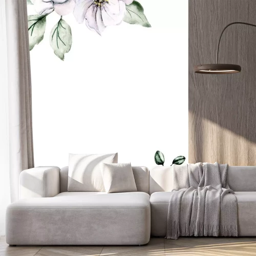 Sticker Karminrosen rustikale Illustration