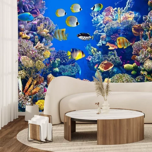 Fototapete Farbenprächtige Aquarienfische