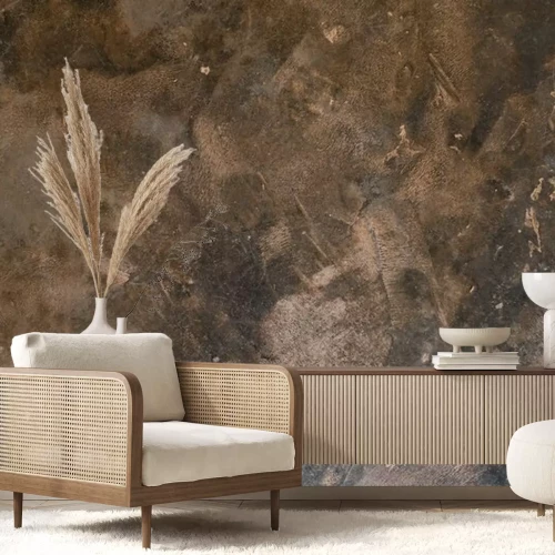 Fototapete Braun beiges Betonmuster