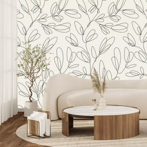 Fototapete Dezentes Blumenmuster