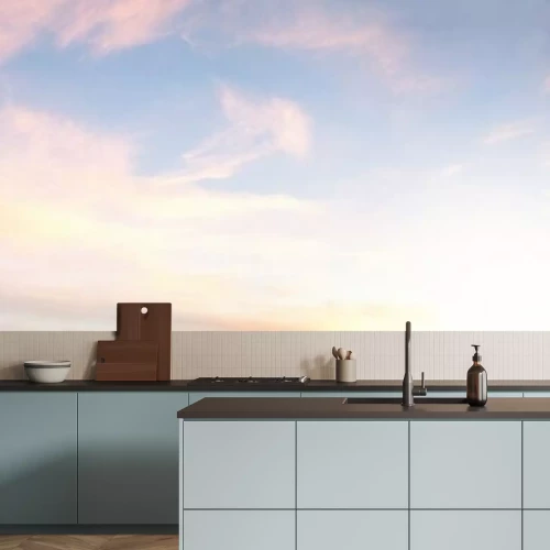 Fototapete Pastell-Panorama mit Wolken