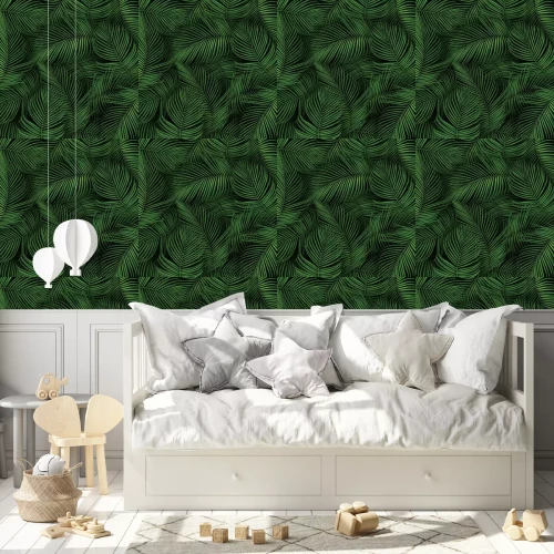 Tapete Dünne und zarte tropische Blätter