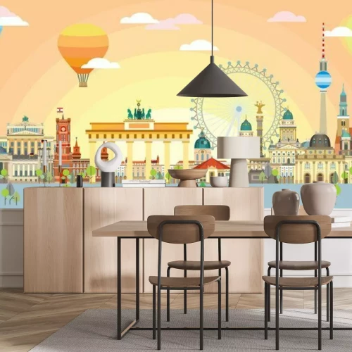 Sticker Berlin skyline vector 4