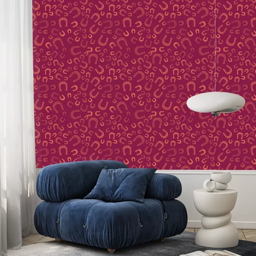 Tapete Hufeisen auf kastanienbraunem Hintergrund