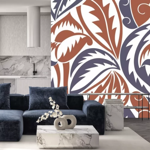 Sticker Nahtlose viktorianischen Wallpaper - Blätter