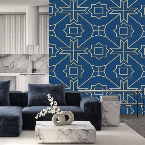 Sticker Oriental geometric islamic pattern with moroccan, persian and arabic motif and ornaments