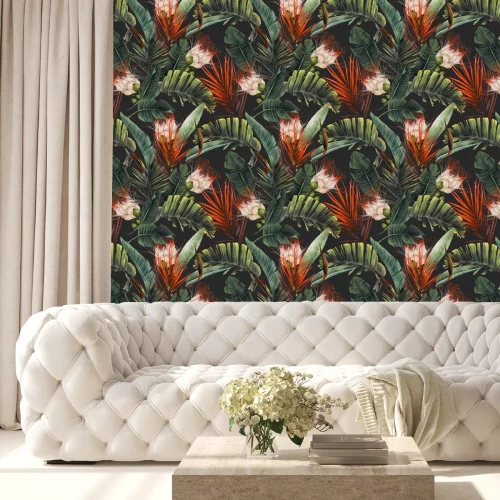 Tapete Verschiedene tropische Blätter