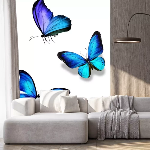 Sticker Blaue fliegende Schmetterlinge