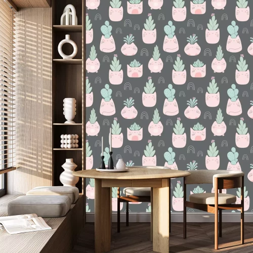 Tapete Lächelnde Sukkulenten