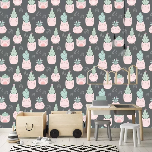 Tapete Lächelnde Sukkulenten