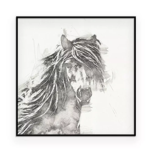Poster Bleistiftskizze Pferdebüste