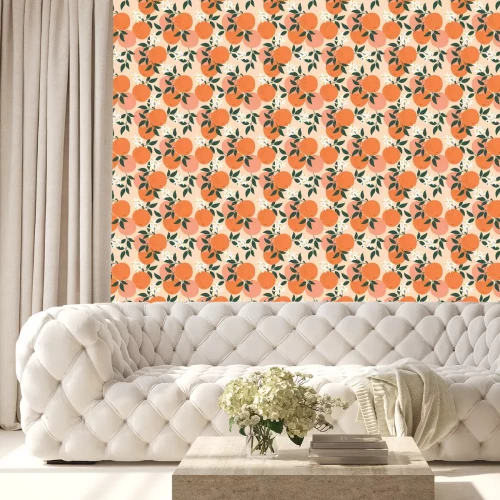 Tapete Abstraktion der Orangenpflanze