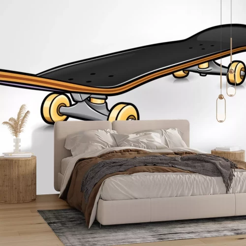 Sticker Vector skateboard drawing design isolated