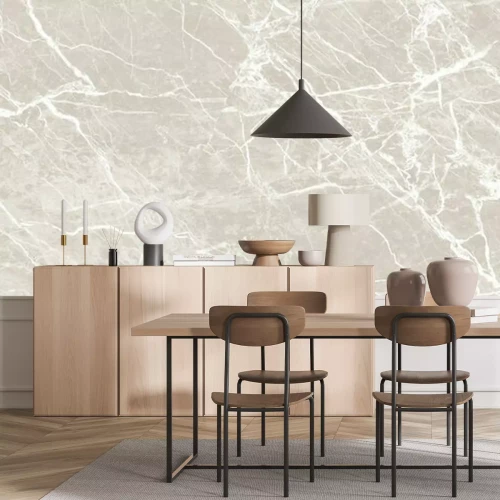 Fototapete Beige Marmor mit einen Riss