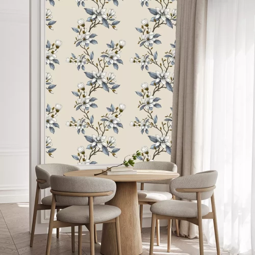 Tapete 
Floral seamless pattern with blooming magnolia