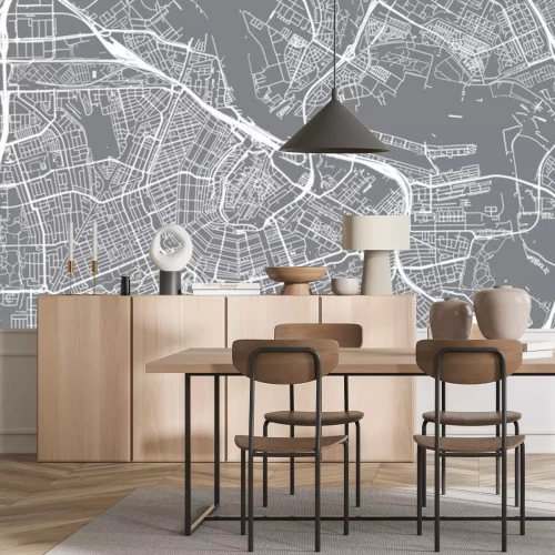 Sticker Urban vector city map of Amsterdam, The Netherlands