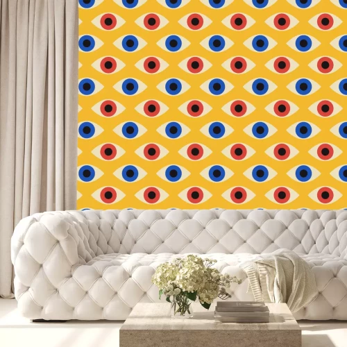 Tapete Augen Muster Bauhaus