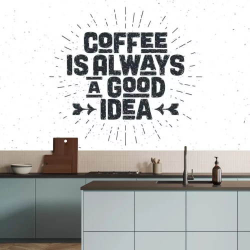 Sticker Lustige Aufschrift zum Thema Kaffee trinken