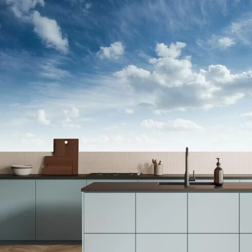 Fototapete Weiße Wolken am blauen Himmel